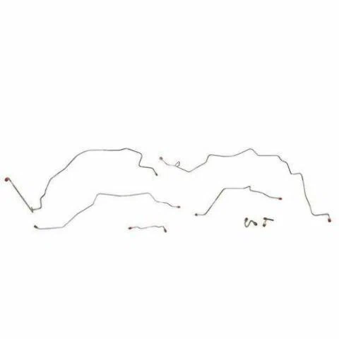 1967-1970 Chevrolet C10 Front Brake Line Kit Power Disc Brakes Steel - TKT6704OM